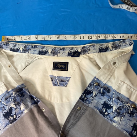 Vintage Roper long sleeve shirt with Pearl snaps. Size XL - Picture 3 of 10